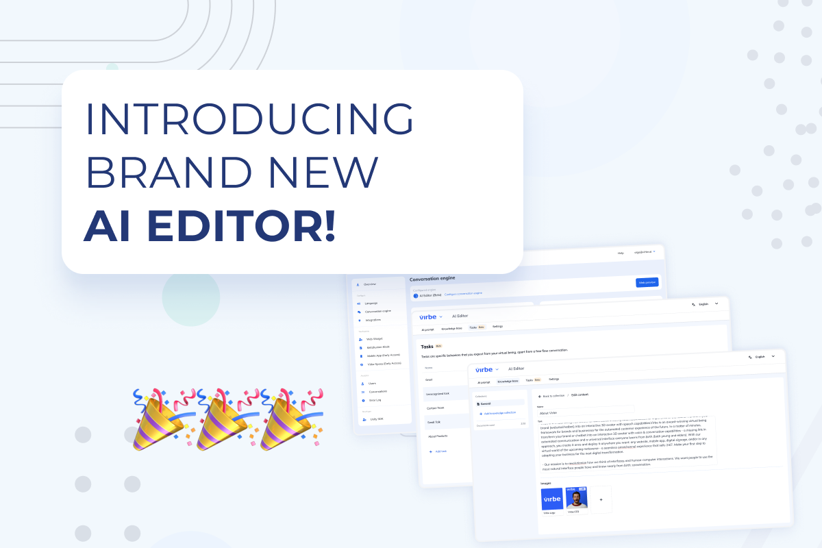 New in Virbe: We're launching AI Editor that makes Virtual Beings much smarter