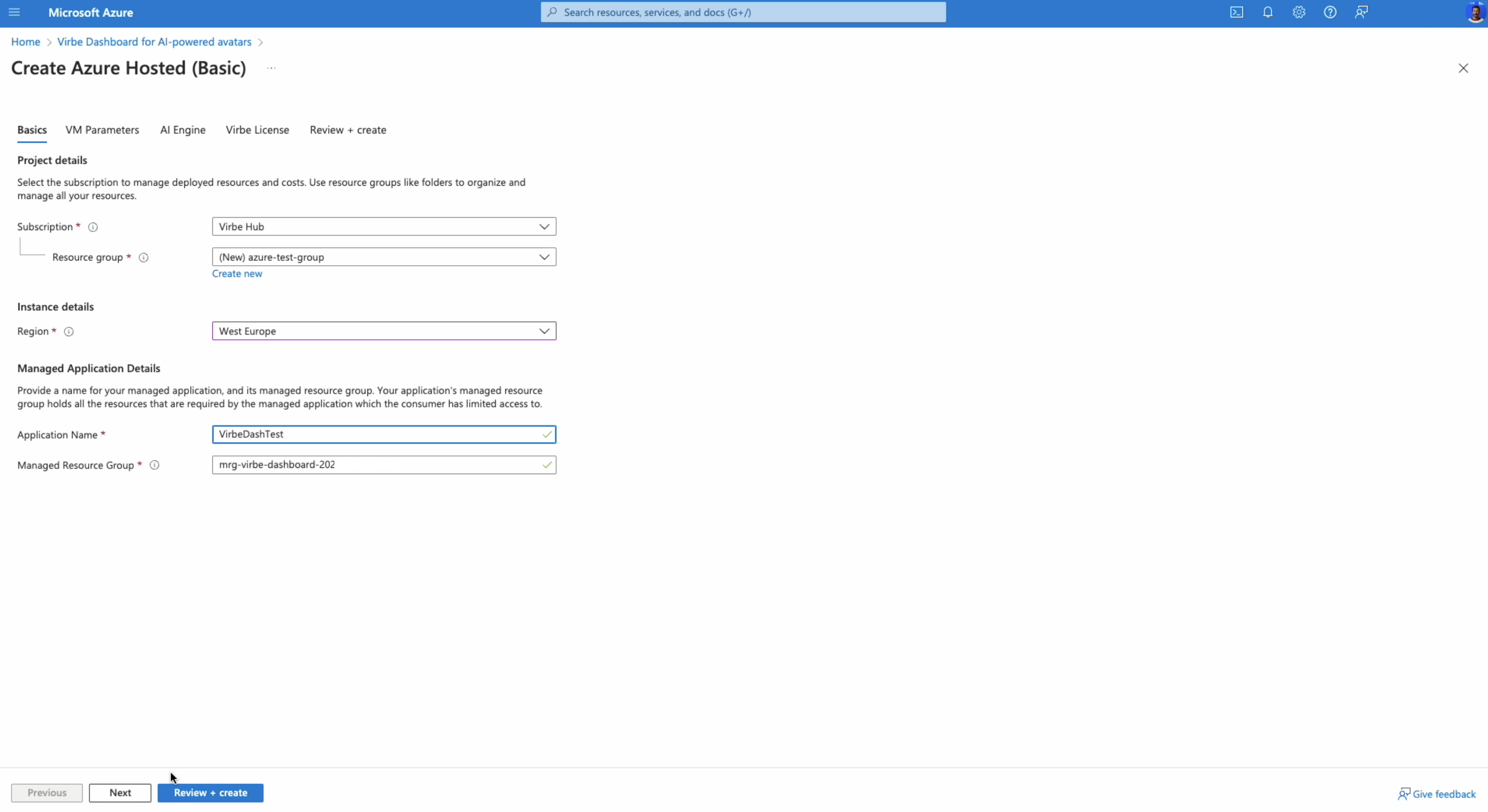 Configure basics of the Azure deployment