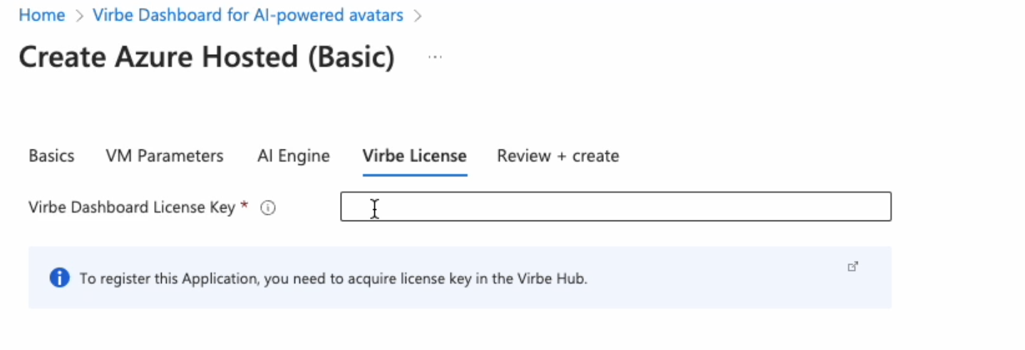 Provide Virbe license key
